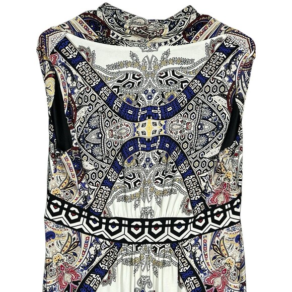 Chico's Womens Maxi Dress Size 2 Large Paisley Beach Vacation Stretch Slit Nwt - Picture 11 of 12